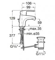 Смеситель для биде Roca Monodin N 5A6098C0M Хром