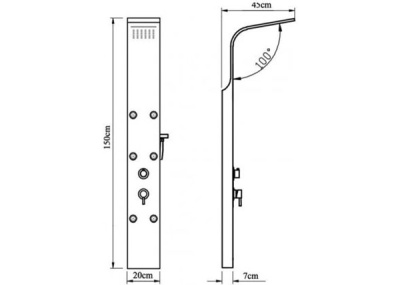 Душевая панель Aquanet Galaxy Shine 209997 Хром глянцевый
