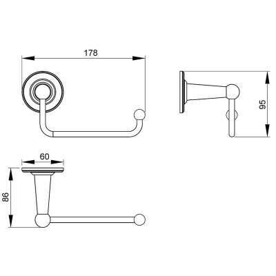 Держатель туалетной бумаги Timo Nelson 160041/02 antique Бронза