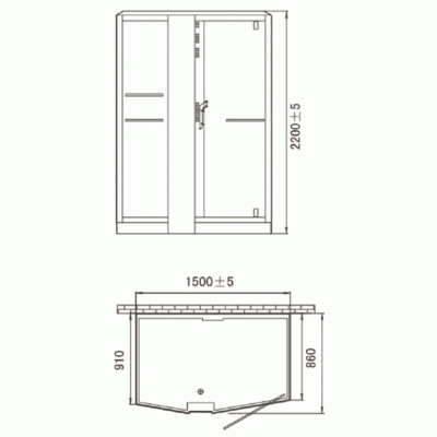 Душевая кабина Orans SR-89102S L white 150x100 с баней профиль Белый задние стенки Белые