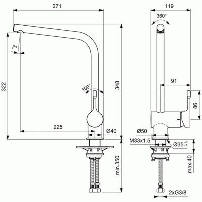 Смеситель для кухни Ideal Standard Ceralook BC176AA Хром