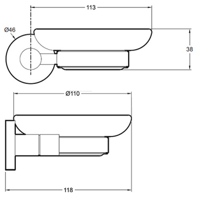 Мыльница Jacob Delafon Classique E77827-CP Хром