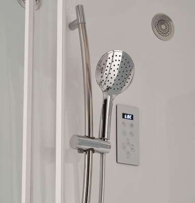 Душевая кабина SSWW WU106B 95x95 с гидромассажем профиль Белый задние стенки Белые