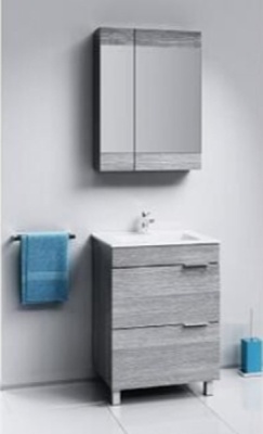 Зеркальный шкаф Aqwella Бриг 60 Br.04.06/Gray Дуб седой