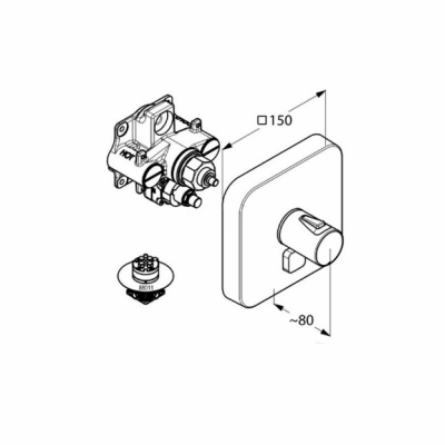 Смеситель для душа Kludi Push 388030538 Хром