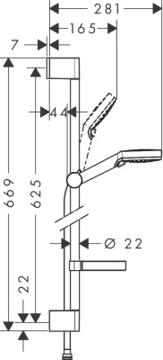 Душевой гарнитур Hansgrohe Crometta 26553400 Хром