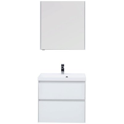 Комплект мебели для ванной Aquanet Гласс 70 240464 подвесной Белый