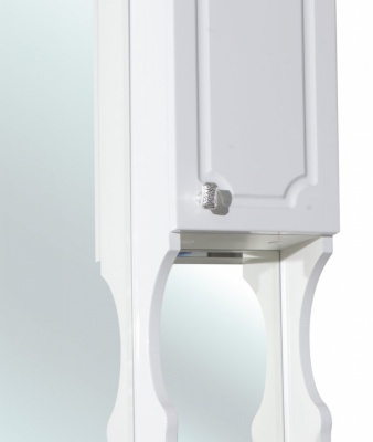 Зеркало со шкафом Bellezza Кантри 65 с подсветкой R Белое