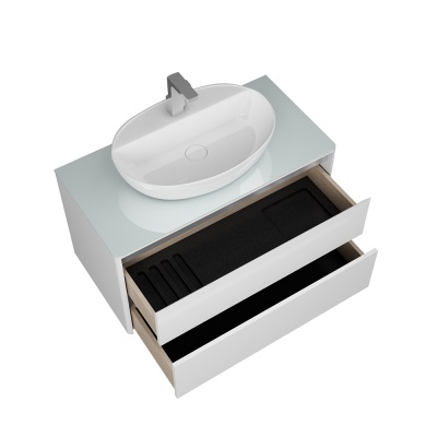 Тумба под раковину Diborg Hanna 90 77.8226 подвесная Белая матовая