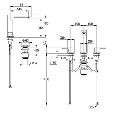 Смеситель для раковины Kludi Zenta SL 483930565 Хром