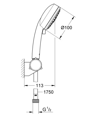 Душевой гарнитур Grohe Tempesta Cosmopolitan 100 27584002 Хром