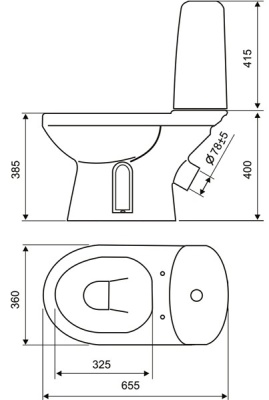 Унитаз Оскольская Керамика Эльдорадо 226200 Белый