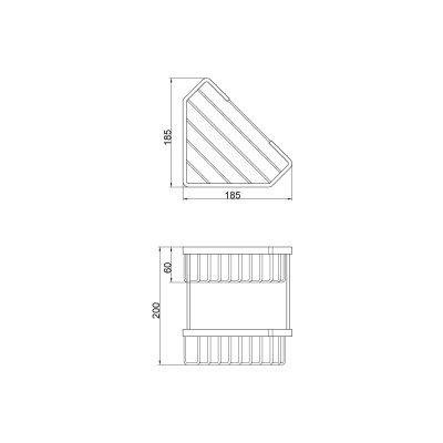 Полка корзина Veragio Basket VR.GFT-9053.CR угловая Хром