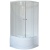 Душевой уголок Royal Bath BK 100х100 RB100BK-T с поддоном профиль Белый стекло прозрачное