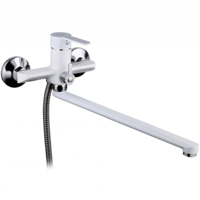 Смеситель для ванны Frap F224 универсальный Белый Хром