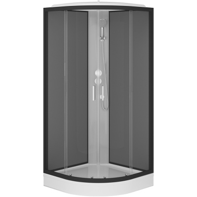 Душевая кабина AM.PM Sense New 90x90 W75C-301-090BT профиль Черный стекло прозрачное