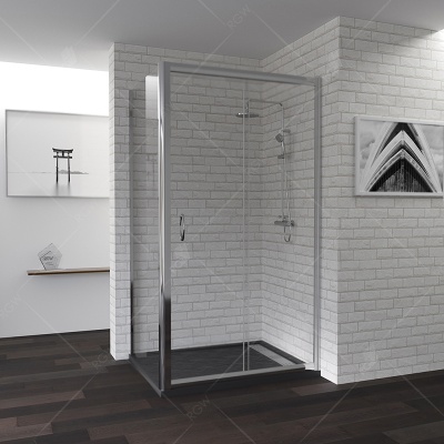 Душевой уголок RGW Passage PA-45 80x140 профиль Хром стекло прозрачное