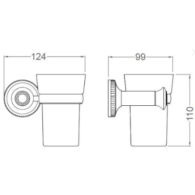Стакан Schein Superior 7066011 Хром, Белый
