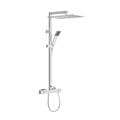 Душевой гарнитур Remer Qubica Thermo QT37XL с термостатом Хром