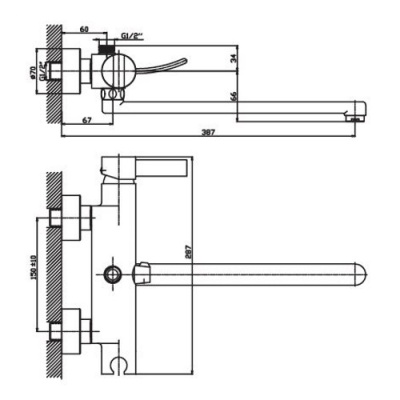 Смеситель для ванны Mixxus Premium Alaska 006 Euro MXP0771 универсальный Хром