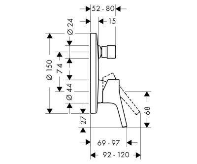 Смеситель для душа Hansgrohe Talis S 72405000 Хром