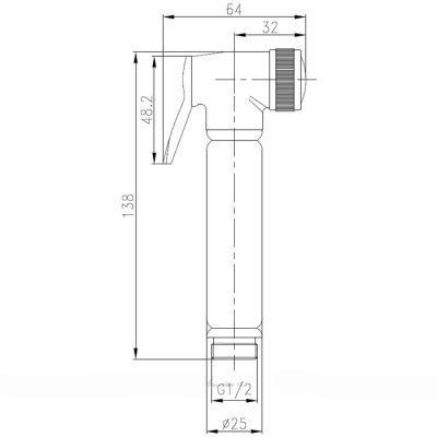 Гигиенический душ Aquanet KBH2180CP Хром