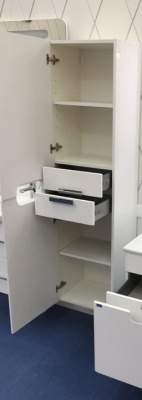 Шкаф пенал Opadiris Гранда 40 L Z0000010645 подвесной Белый глянцевый