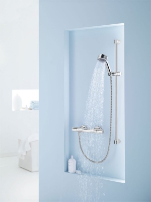 Смеситель для душа Kludi Zenta 6057705-00 с термостатом Хром