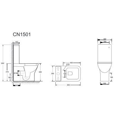 Унитаз компакт Ceramica Nova Access CN1501 с бачком и сиденьем Микролифт
