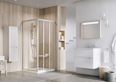 Душевой уголок Ravak Supernova ASDP3-130 S 00VJ0U0211 профиль Сатин стекло Pearl