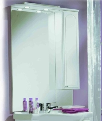 Зеркало со шкафом Акватон Майами 75 1A047502MM01L Белое L Зеркало со шкафом Акватон Майами 75 1A047502MM01L Белое L