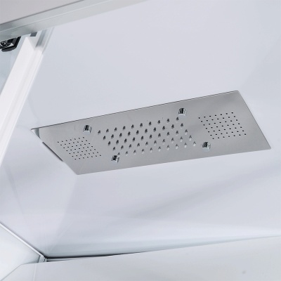 Душевая кабина Orans SR-86152 AL 110x80 с гидромассажем профиль Белый задние стенки Белые