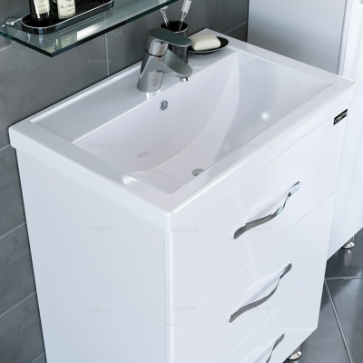 Тумба с раковиной СанТа Виктория 60 700122N Белая