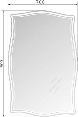 Зеркало Marka One Mix Neoclassic 1 60 С подсветкой