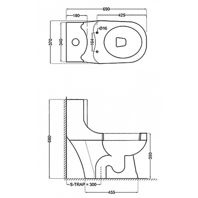 Унитаз моноблок Jaquar Continental CNS-WHT-851 с бачком и сиденьем Микролифт