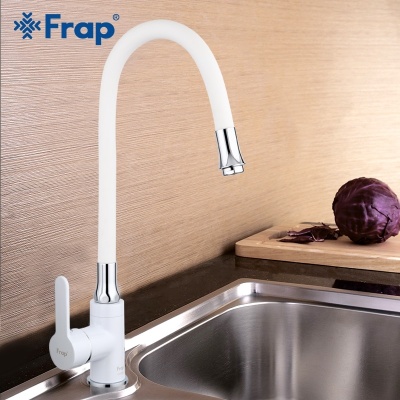 Смеситель для кухни Frap F404 Белый Хром