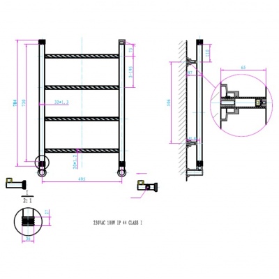 Электрический полотенцесушитель Boheme Provanse 708 Бронза