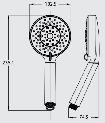 Душевая лейка Milardo 1505F10M18 хром