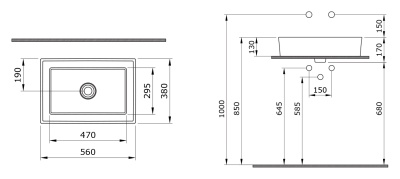 Раковина-чаша Bocchi Vessel 55 1172 Белая глянцевая