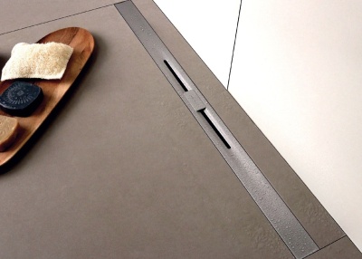 Душевой лоток Berges Wasserhaus Simpel 400 090110 с решеткой Матовый хром