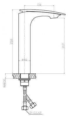 Смеситель для раковины WeltWasser Essen 615 WT 10000001994 Белый Хром