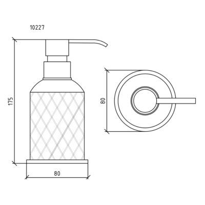 Дозатор для жидкого мыла Boheme Murano Cristal 10227 Хром