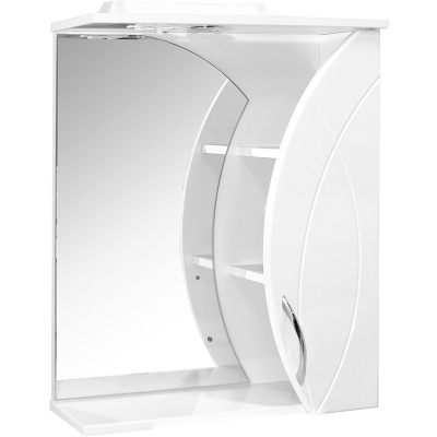 Зеркало со шкафом Mixline Магнолия 61 R 525892 с подсветкой Белое