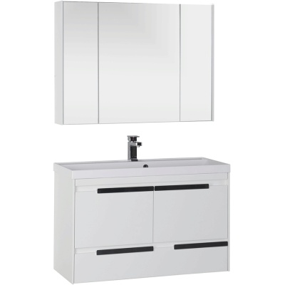 Комплект мебели для ванной Aquanet Тиволи 100 180557 подвесной Белый