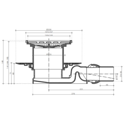 Душевой трап Pestan Confluo Standard 13000081 с решеткой
