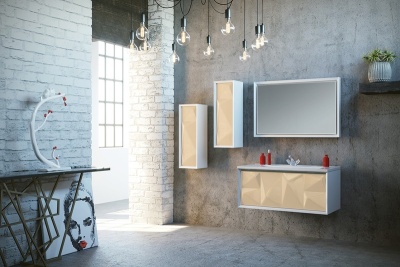 Тумба под раковину Marka One Romb 90П Cappuccino