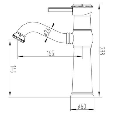 Смеситель для раковины ZorG Antic A 311U-BR Бронза