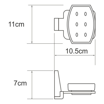 Мыльница WasserKRAFT Lopau K-6029 Хром