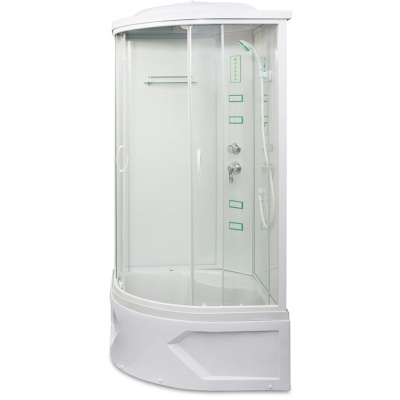 Душевая кабина Mirwell MR 4509ТP-С 90х90 с гидромассажем профиль Белый стекло прозрачное