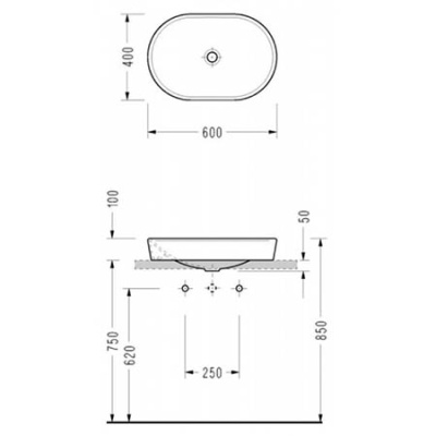 Раковина-чаша Serel Sapphire 60 SP47 Белая